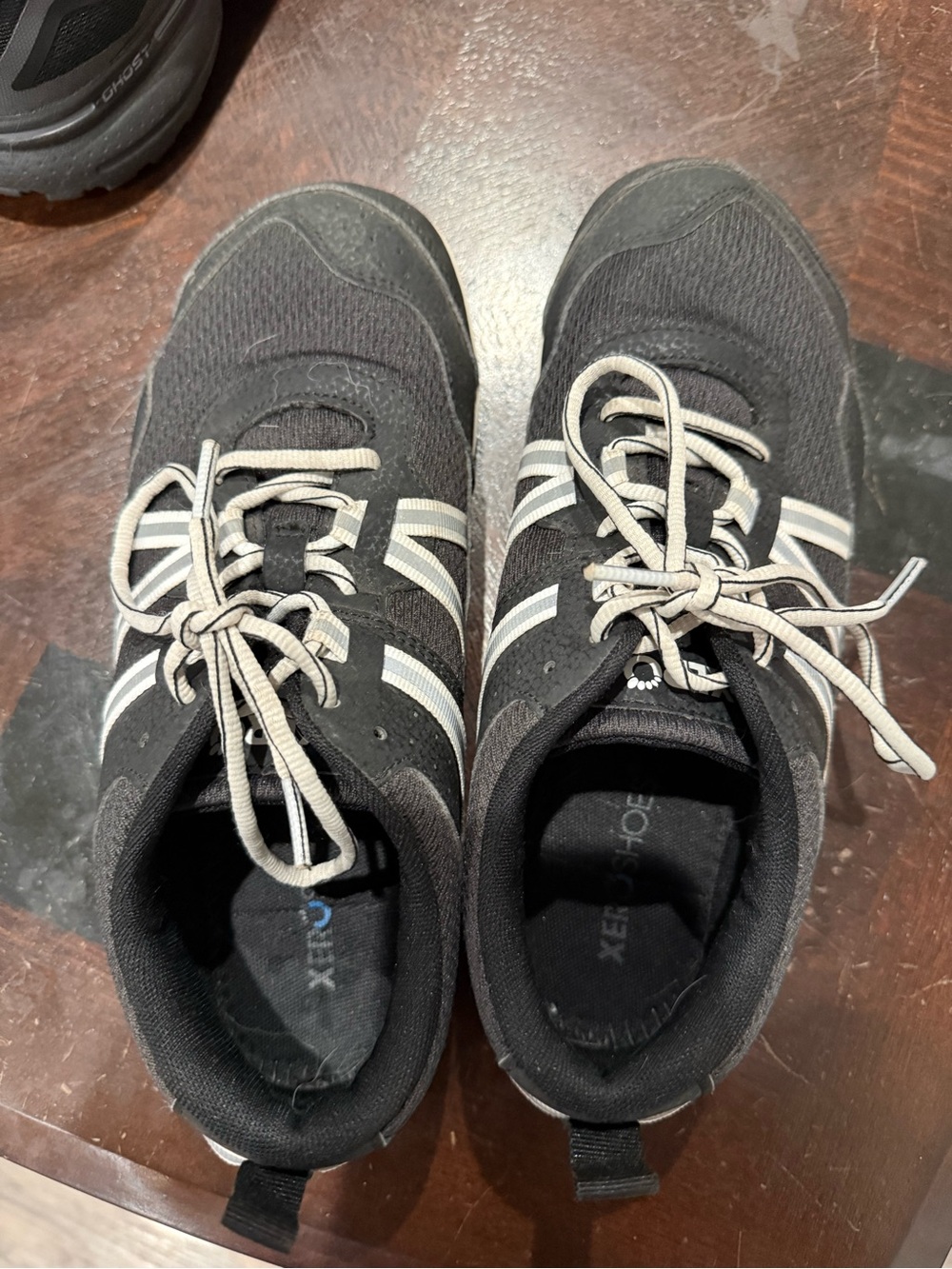 Women's Black Athletic Sneakers with White Stripes